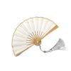 TTOBHF 4-6inch Mini Foldable Hand Fan for Women Portable Handheld Folding Fan for Weddings Fashion Accessories and Gifts(4IN_White) view 1