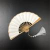 TTOBHF 4-6inch Mini Foldable Hand Fan for Women Portable Handheld Folding Fan for Weddings Fashion Accessories and Gifts(4IN_White) view 2