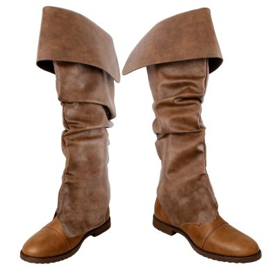Pirate Boot Covers Medieval Renaissance Costume for Mens Womens