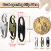 6Pcs Double Opening Lock Zipper Pull Replacement Clips, Small Carabiner Clips, Zipper Locks Anti Theft Deterrent for Bag Luggage Pickpocket Backpack Purse Travel Suitcase (Assorted) view 2
