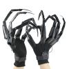 Articulated Fingers for Halloween Costume, Halloween Fever Finger Extensions, Finger Claws with Fingernails, Gloves Included