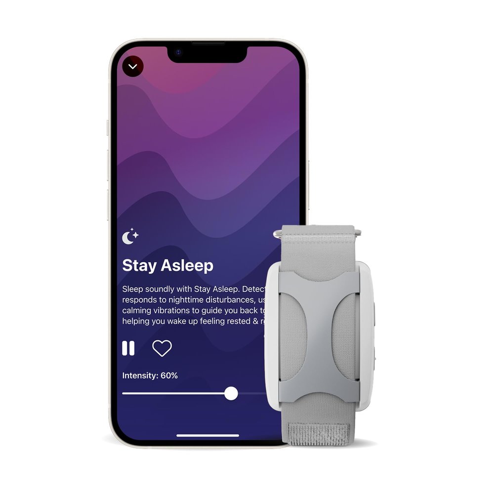 Apollo Neuro Wearable & 12-Month SmartVibes AI Membership - Sleep Aid & Stress Relief Device (Glacier)