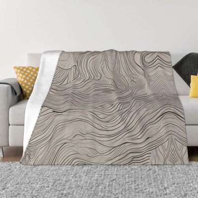 WZYCWB Line Texture 80"x60" Printed Soft Fleece Blanket for Sofa, Bed and Camping - Cozy Blanket for Travel, Picnics, Nighttime Use