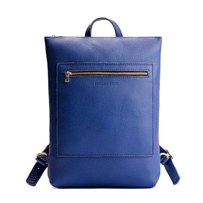 Portland Leather Goods Laptop Backpack - Full Grain Leather, Molino Blue