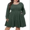 BELAROI Plus Size Fall Dress with Pockets Womens Tiered Sweater Dresses view 1