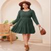 BELAROI Plus Size Fall Dress with Pockets Womens Tiered Sweater Dresses view 2