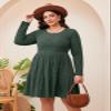 BELAROI Plus Size Fall Dress with Pockets Womens Tiered Sweater Dresses view 3