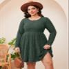 BELAROI Plus Size Fall Dress with Pockets Womens Tiered Sweater Dresses view 4