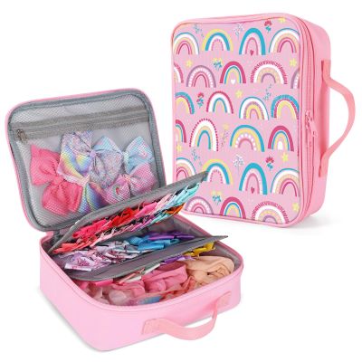 Bow Organizer for Girls, Bows Holder for Girls Hair, Bow Case Organizer