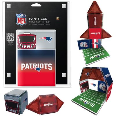CreateOn New England Patriots NFL Fan-Tiles Magnetic Match-Up Tiles | 17-Piece Building Set for Kids & Adults | Officially Licensed NFL Collectibles | Build, Play & Display (All 32 Teams Available)
