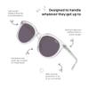 JONAS PAUL Kids Round Sunglasses - Unisex Child Sunglasses w/Case - Sunnies for Kids w/Spring Hinges - Clear (Ages 813+) view 4