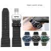 Nylon Leather-Backed Watch Strap for IWC Pilot's Watches Stainless Steel Pin Buckle Folding Buckle(Green s1,21mm) view 2