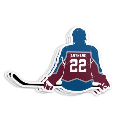 Personalized Custom Name Hockey Sticker, Multi Ice Hockey Decal Player Name Number Sport Lover Waterproof Vinyl Stickers for Water Bottle Laptop Hard Hat Cars Decals Decor Stuff Gifts for Him