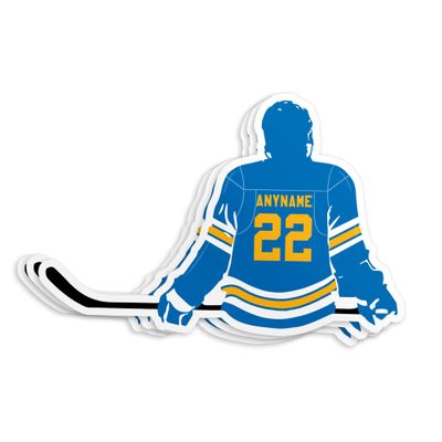 Personalized Custom Name Hockey Sticker, Multi Ice Hockey Decal Player Name Number Sport Lover Waterproof Vinyl Stickers for Water Bottle Laptop Hard Hat Cars Decals Decor Stuff Gifts for Him