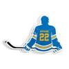Personalized Custom Name Hockey Sticker, Multi Ice Hockey Decal Player Name Number Sport Lover Waterproof Vinyl Stickers for Water Bottle Laptop Hard Hat Cars Decals Decor Stuff Gifts for Him view 1