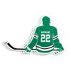 Personalized Custom Name Hockey Sticker, Multi Ice Hockey Decal Player Name Number Sport Lover Waterproof Vinyl Stickers for Water Bottle Laptop Hard Hat Cars Decals Decor Stuff Gifts for Him view 1