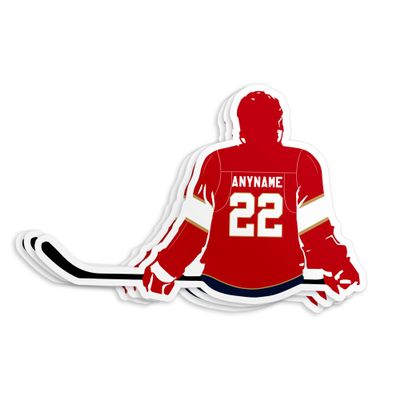 Personalized Custom Name Hockey Sticker, Multi Ice Hockey Decal Player Name Number Sport Lover Waterproof Vinyl Stickers for Water Bottle Laptop Hard Hat Cars Decals Decor Stuff Gifts for Him