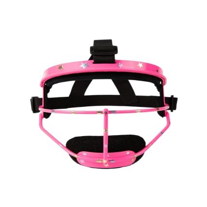 RIP-IT Play Ball Girls' Softball Face Mask, Lightweight, Protective Fielder's Softball Face Shield with Ponytail Strap & Soft Foam Padding