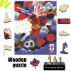 FIFA World Cup 2026 City Puzzle Toronto Poster Wooden Jigsaw Puzzle, 200 Pieces Official Soccer Sports Game Gift for Men Women, Adults Home Decoration Puzzle, 9.3x11.8'' view 2