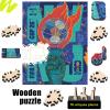FIFA World Cup 2026 City Puzzle NYNJ Poster - Wooden Puzzle for Adult, 200 Pieces Unique Shape Puzzle, 5MM Thick, Creative Collectible Gift for Fans, Officially Licensed Product, 9.3x11.8'' view 2