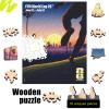 FIFA World Cup 2026 City Puzzle Los Angeles Poster - Wooden Puzzle for Adult, 200 Pieces Unique Shape Puzzle, 5MM Thick, Creative Collectible Gift for Fans, Officially Licensed Product, 9.3x11.8'' view 2