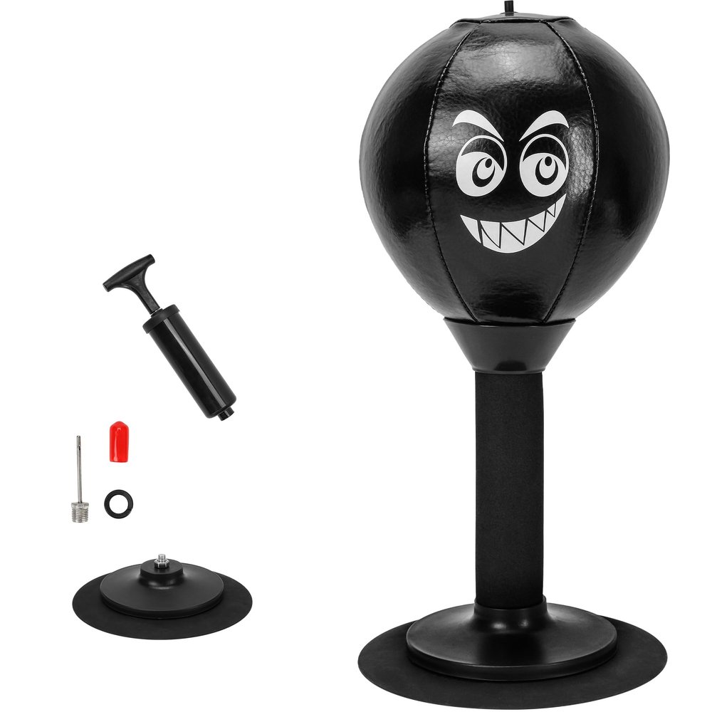 Desktop Punching Bag, Small Relaxing Rage Punch Bag for Stress Relief, Upgraded Strong Suction Cup and All-Around Foam Spring, Portable Tabletop Boxing Ball for Adults, Youth, Office, Home, Friends