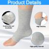 LLMSIX 2pcs Grey Ankle Supports Sleeves, Breathable Arch Support Foot Covers, Soft Ankle Support Socks for Men Women Running Travel Work (Grey, M) view 3