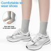 LLMSIX 2pcs Grey Ankle Supports Sleeves, Breathable Arch Support Foot Covers, Soft Ankle Support Socks for Men Women Running Travel Work (Grey, M) view 4