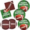 Oigco 100 PCS Football Party Supplies Kit, Football Birthday Party Decorations Includes Dinner Plates, Dessert Plates, Napkins Perfect for Football Birthday Game Day Tailgate Decorations, Serves 25 view 1