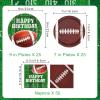 Oigco 100 PCS Football Party Supplies Kit, Football Birthday Party Decorations Includes Dinner Plates, Dessert Plates, Napkins Perfect for Football Birthday Game Day Tailgate Decorations, Serves 25 view 2