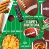 Oigco 100 PCS Football Party Supplies Kit, Football Birthday Party Decorations Includes Dinner Plates, Dessert Plates, Napkins Perfect for Football Birthday Game Day Tailgate Decorations, Serves 25 view 4