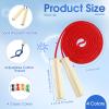 8.53 FT Jump Ropes for Kids Adults Adjustable Cotton Skipping Rope with Wooden Handle for End of The School Training Multiplayer Double Dutch Jump Rope Exercise Outdoor Fun School Sport Gift(15 Pack) view 3