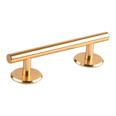 Simhoa Professional Fingerboard Rail, 20cm Skateboard Obstacle Rod with Stable Base, Mini Fingerboard Deck Fingerboard Ramp, Party Favor, Skatepark Accessory for Fingerboard Players, Round Gold