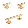 Simhoa Professional Fingerboard Rail, 20cm Skateboard Obstacle Rod with Stable Base, Mini Fingerboard Deck Fingerboard Ramp, Party Favor, Skatepark Accessory for Fingerboard Players, Round Gold view 2
