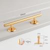 Simhoa Professional Fingerboard Rail, 20cm Skateboard Obstacle Rod with Stable Base, Mini Fingerboard Deck Fingerboard Ramp, Party Favor, Skatepark Accessory for Fingerboard Players, Round Gold view 4