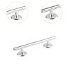 Simhoa Professional Fingerboard Rail, 20cm Skateboard Obstacle Rod with Stable Base, Mini Fingerboard Deck Fingerboard Ramp, Party Favor, Skatepark Accessory for Fingerboard Players, Round Silver view 3