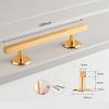 Simhoa Fingerboard Rail, 20cm Aluminum Alloy Grind Obstacle with Stable Base for Tabletop Skatepark Setups, Square Gold view 2