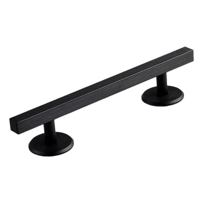 Simhoa Professional Fingerboard Rail, 20cm Skateboard Obstacle Rod with Stable Base, Mini Fingerboard Deck Fingerboard Ramp, Party Favor, Skatepark Accessory for Fingerboard Players, Square Black