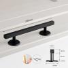 Simhoa Professional Fingerboard Rail, 20cm Skateboard Obstacle Rod with Stable Base, Mini Fingerboard Deck Fingerboard Ramp, Party Favor, Skatepark Accessory for Fingerboard Players, Square Black view 2