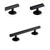 Simhoa Professional Fingerboard Rail, 20cm Skateboard Obstacle Rod with Stable Base, Mini Fingerboard Deck Fingerboard Ramp, Party Favor, Skatepark Accessory for Fingerboard Players, Square Black view 3
