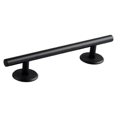 Simhoa Professional Fingerboard Rail, 20cm Skateboard Obstacle Rod with Stable Base, Mini Fingerboard Deck Fingerboard Ramp, Party Favor, Skatepark Accessory for Fingerboard Players, Round Black