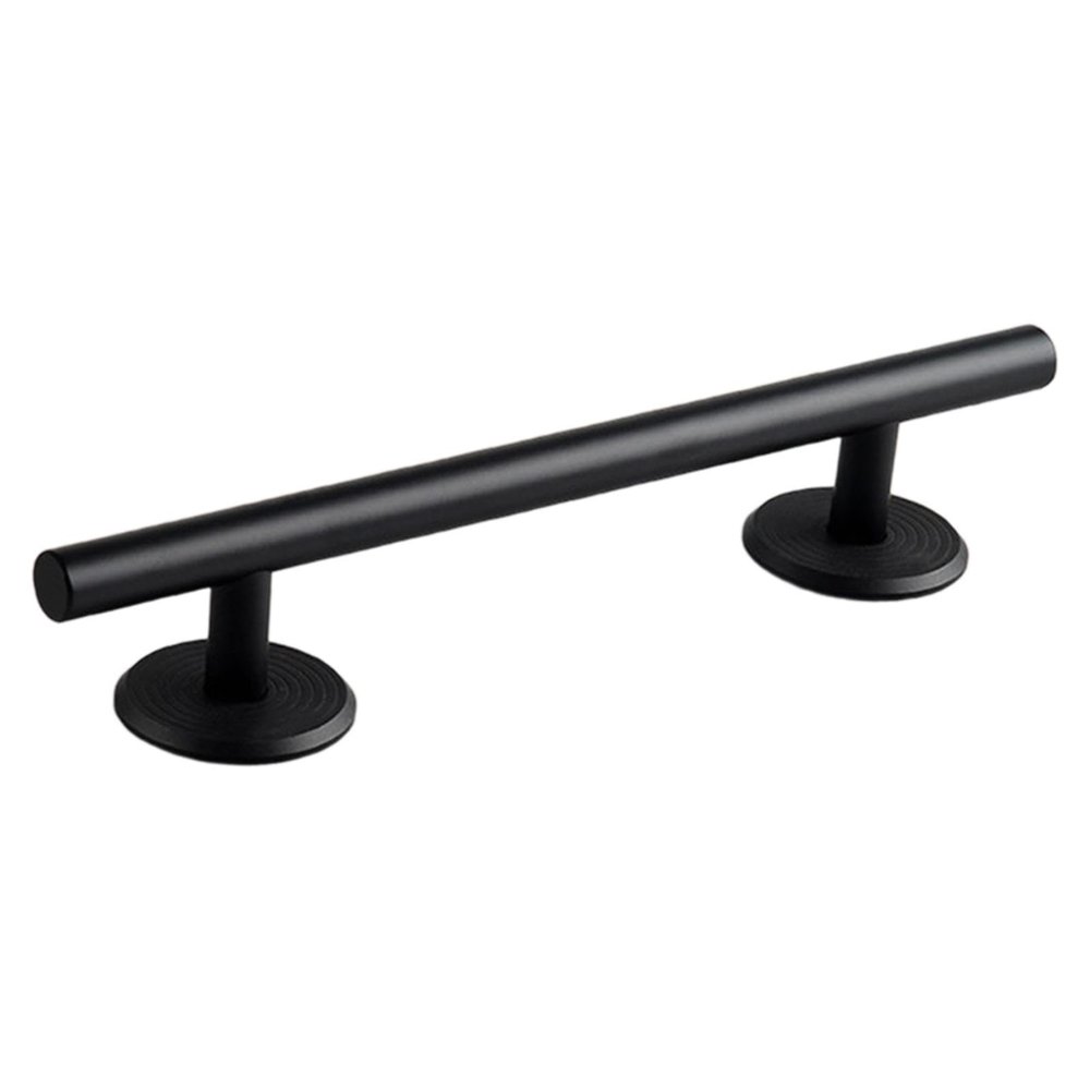 Simhoa Professional Fingerboard Rail, 20cm Skateboard Obstacle Rod with Stable Base, Mini Fingerboard Deck Fingerboard Ramp, Party Favor, Skatepark Accessory for Fingerboard Players, Round Black