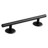 Simhoa Professional Fingerboard Rail, 20cm Skateboard Obstacle Rod with Stable Base, Mini Fingerboard Deck Fingerboard Ramp, Party Favor, Skatepark Accessory for Fingerboard Players, Round Black view 1