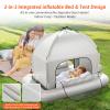 Inflatable Kids Travel Bed with Tent Ages 3+ Foldable Portable Bed view 3