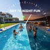 Haokelball LED Pool Volleyball Net Set, 15-32ft Adjustable Volleyball Net for Pool with Heavy Duty Base, Pool Volleyball Set for Inground Pools, Pool Toys & Pool Games for Kids & Adults, 2 Balls view 3