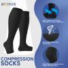 bropite 2/3 Pairs Open Toe Compression Socks for Women, Support for Travel, Nurse&Swelling view 2