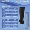 bropite 2/3 Pairs Open Toe Compression Socks for Women, Support for Travel, Nurse&Swelling view 3