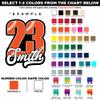 Custom Baseball Player Name Number Sticker Personalized Sports Team Fan view 2