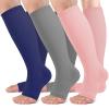 bropite 2/3 Pairs Open Toe Compression Socks for Women, Support for Travel, Nurse&Swelling view 1