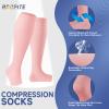 bropite 2/3 Pairs Open Toe Compression Socks for Women, Support for Travel, Nurse&Swelling view 2